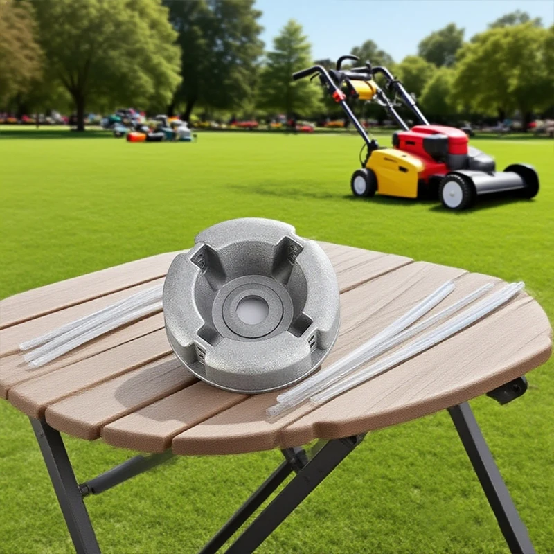 Universal Aluminium Legierung Rasenmäher Kopf Mit Nylon Stahl Rasenmähen Linie Rasenmäher Ersatzteile