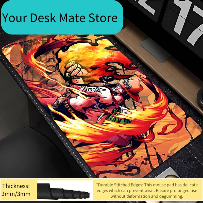 Mouse Pad  one piece Ace Gamers Decoracion Gamer Desk Mat xxl Mousepad Laptop Gaming Accessories Varmilo Keyboard Carpet