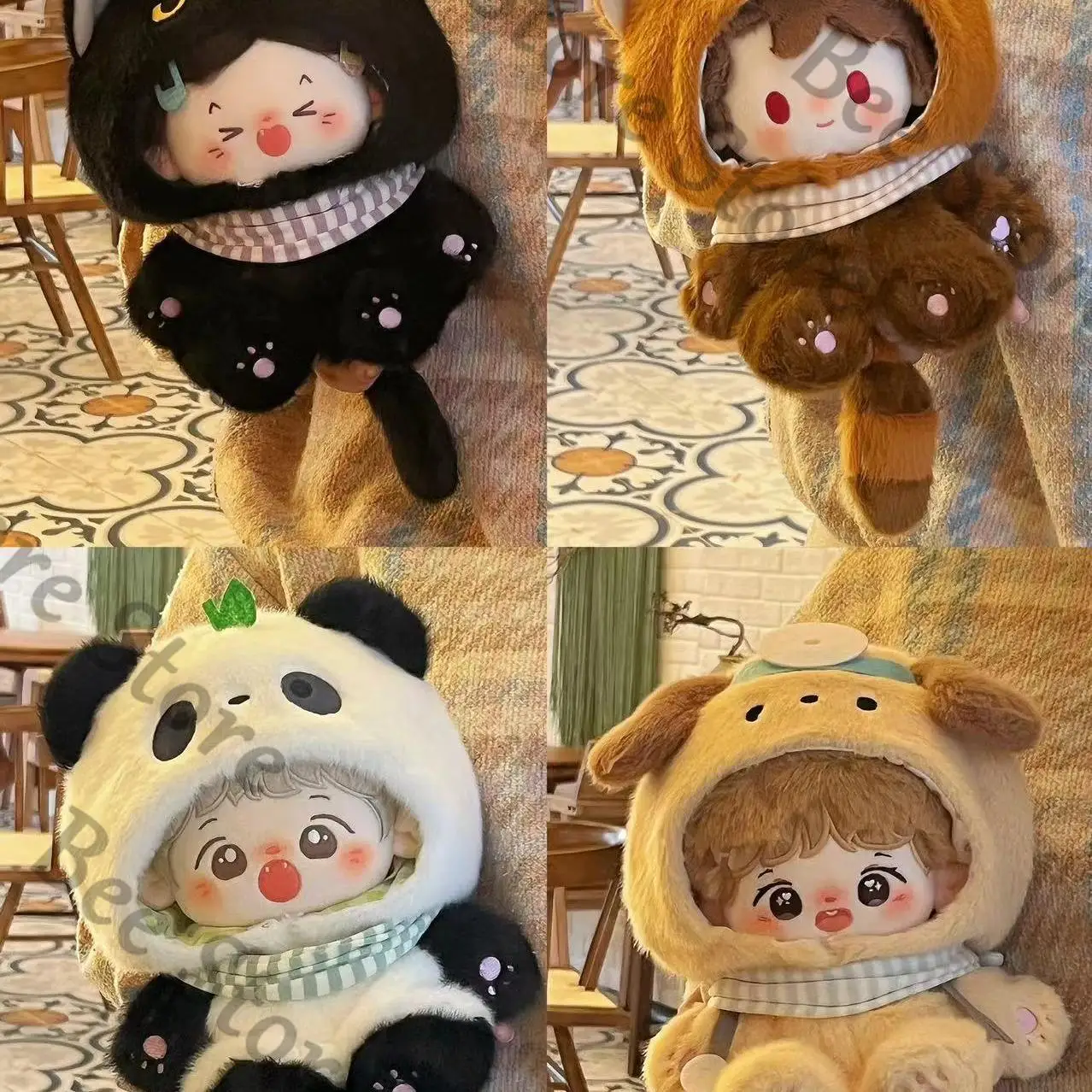 

Набор кукол без атрибутов, серия комбинезонов Animal Puppy. Медвежонок Мишка. Панда. Носимая и съемная кукольная одежда котенка 20 см.