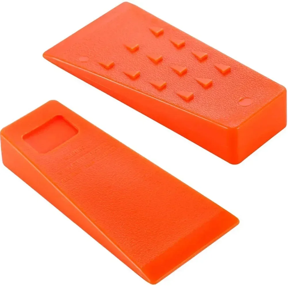 1pc Portable Wedge 14cm Orange Plastic Felling Wedge Felled Chock Tree Cutting Wedge Spiked Workmanship Tools