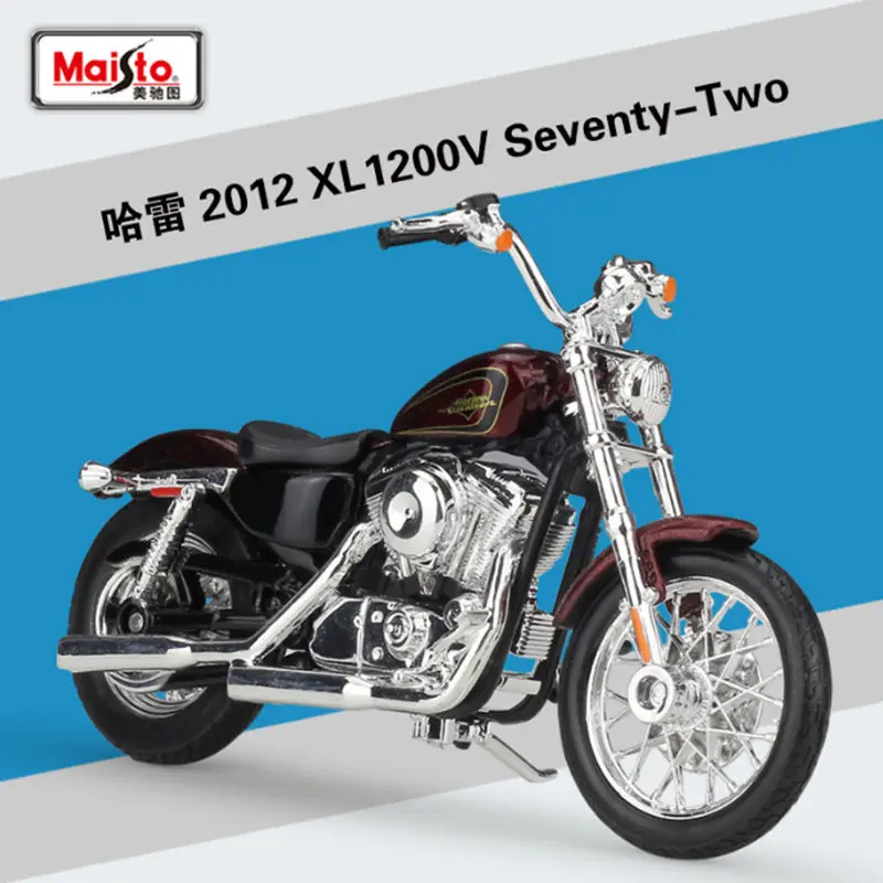 Maisto 1:18 Harley XL 1200V Seventy-Two Alloy Motorcycle Model Diecasts Metal Street Motorcycle Model Simulation Childrens Gifts