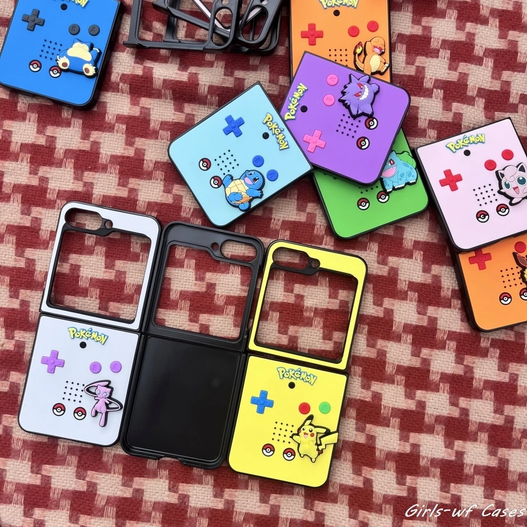 Etui na telefon 3D Pokemony Mew Clefairy Pikachu do Samsung Galaxy Z Flip zflip4 zflip5 Z Fold 3 4 5 6 7 zfold7 model zabawki Cover — zdjęcie produktu 6