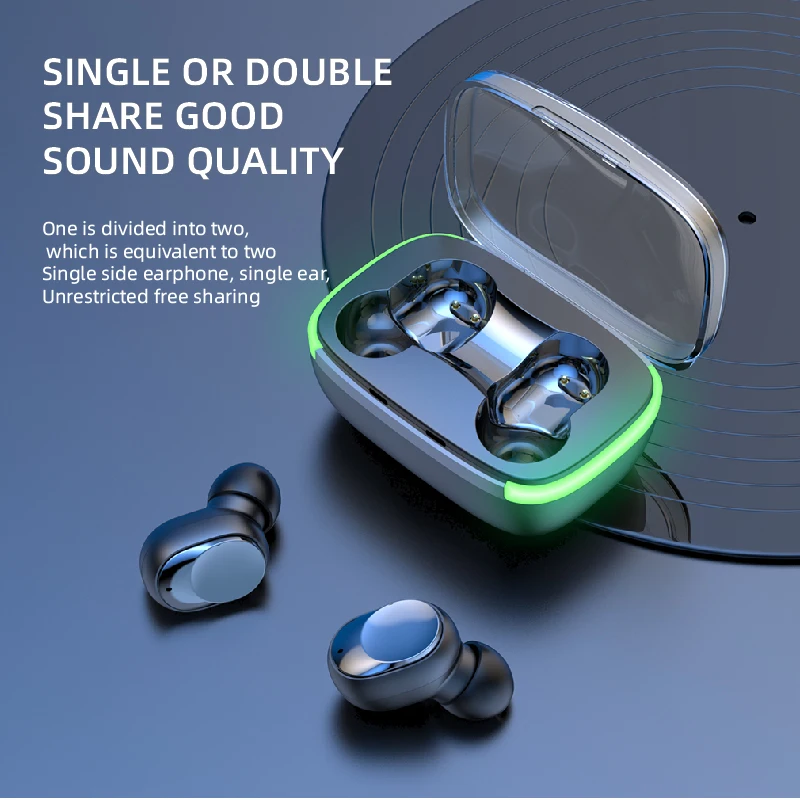 

Earphone TWS Wireless Bluetooth Y60 5.1 For Smartphone Earbuds Stereo Gaming In-Ear Headset With Charging Box For Mobile Phone