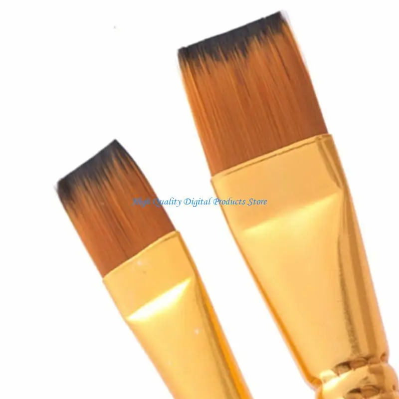 U2JE 4x Profesjonalny pędzel artystyczny Zestaw pędzli z płaską główką do malowania akrylowego