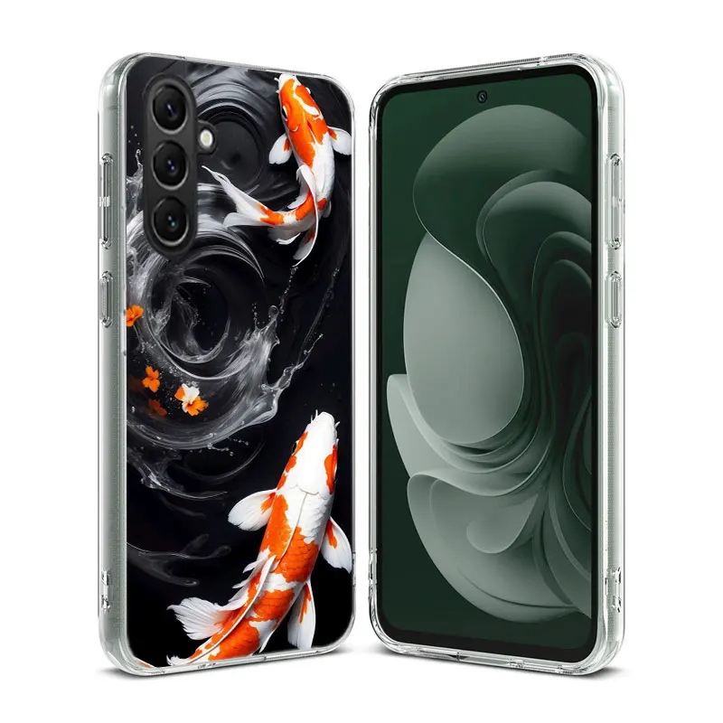 High End Ornamental Fish and Koi Carp Phone For Samsung S25 Ultra S24 FE A55 A35 A25 A15 A05S A04S A14 A24 A34 A54 A03S A13 A23