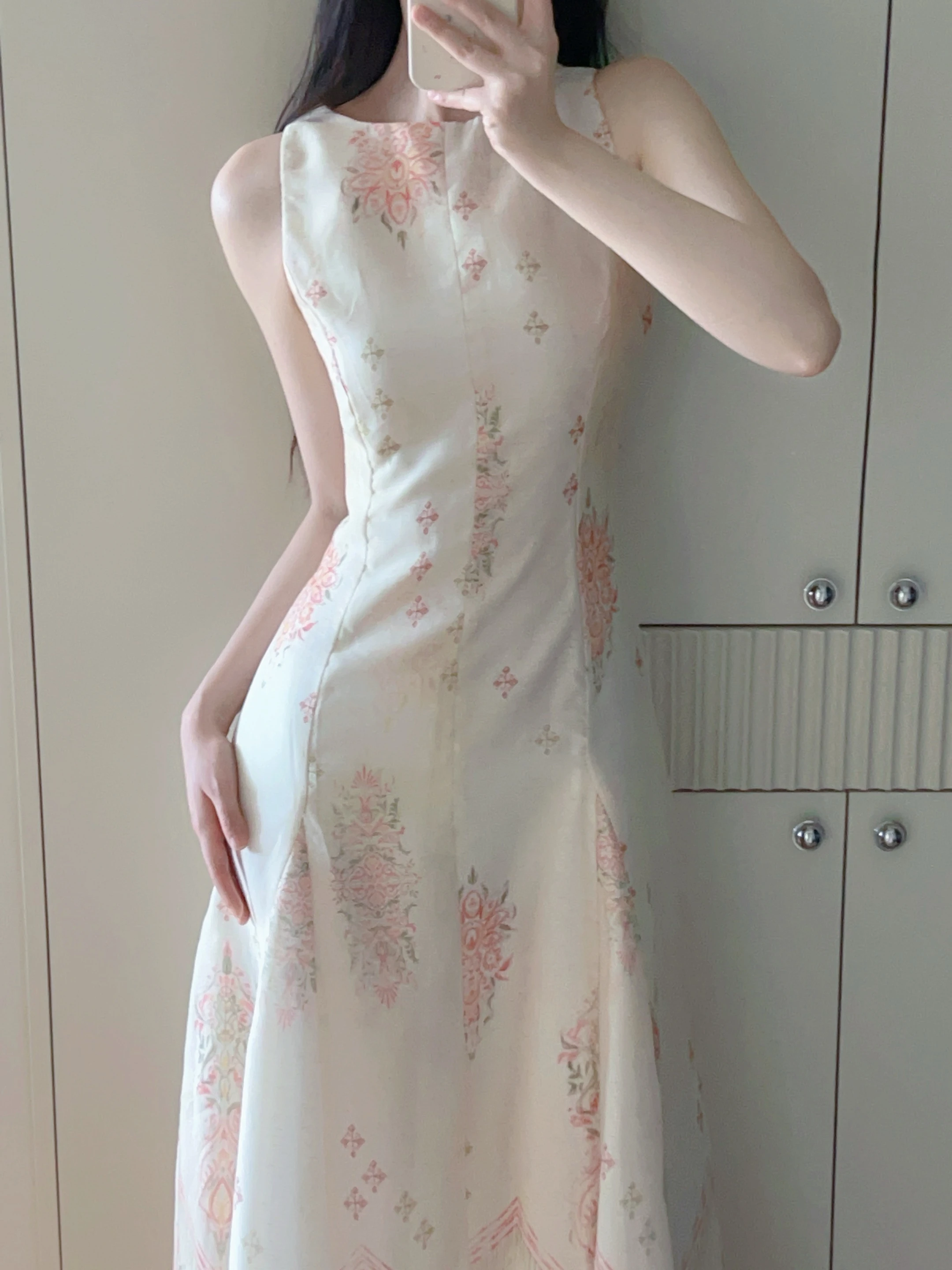 

Оригинальная весенняя юбка-трапеция из хлопка и льна с завышенной талией, в винтажном стиле, средней длины, с нежным дизайном