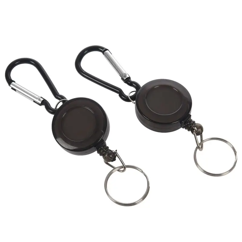 Danemark ge Reel Retracalger Reco-Canon YObalance SKI Card Holder, Key Chpuppy Document, Black Amound, 2 Pcs