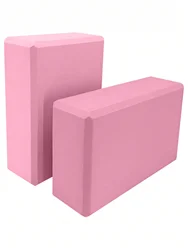 2Pcs Yoga Blocks High Density EVA Yoga Brick Foam Blocks Improve Strength and Aid Balance and Flexibility for Yoga, Pilates, Str