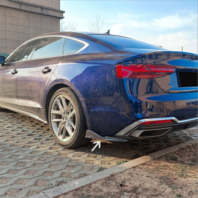 

Car Exterior Rear Corner Styling Rear Bumper Lip Splitter Spoiler Kit For Audi A5 S5 F5 LCI Sline Sportback Four-Door 2021-2024