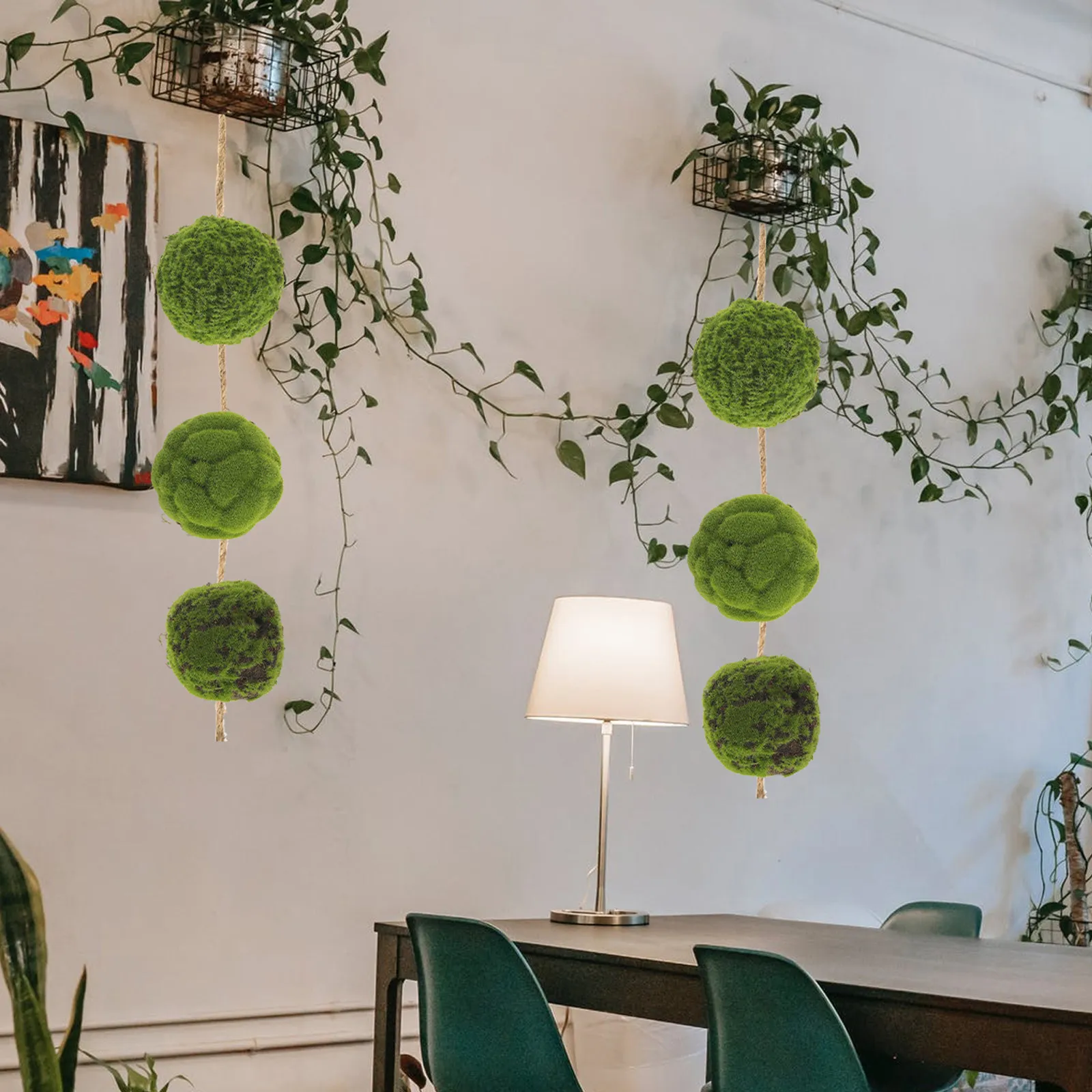 

3 шт. Искусственные моховые шары-композиции для декора: зелень для дома, свадьбы, вечеринки, наполнитель для ваз, имитация растений