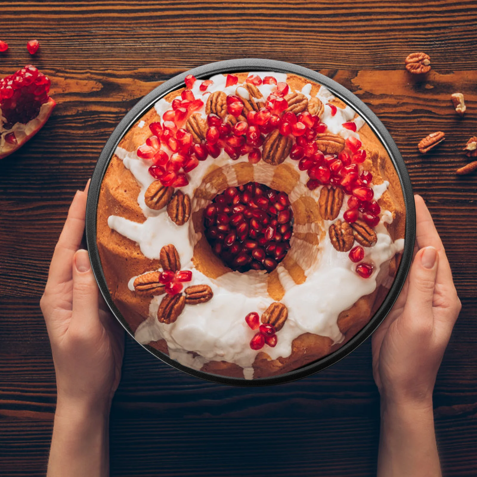 

Round Cake Mold Detachable Carbon Steel Baking Pan Non-Stick Oven Mold Kitchen Tool for Home Baking Round Cake