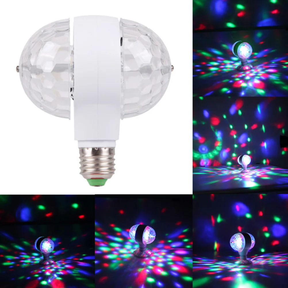 2 個デュアルヘッドミニステージカラフルな回転ランプパーティーホーム Ktv 装飾ディスコボールライトステージ回転ライト