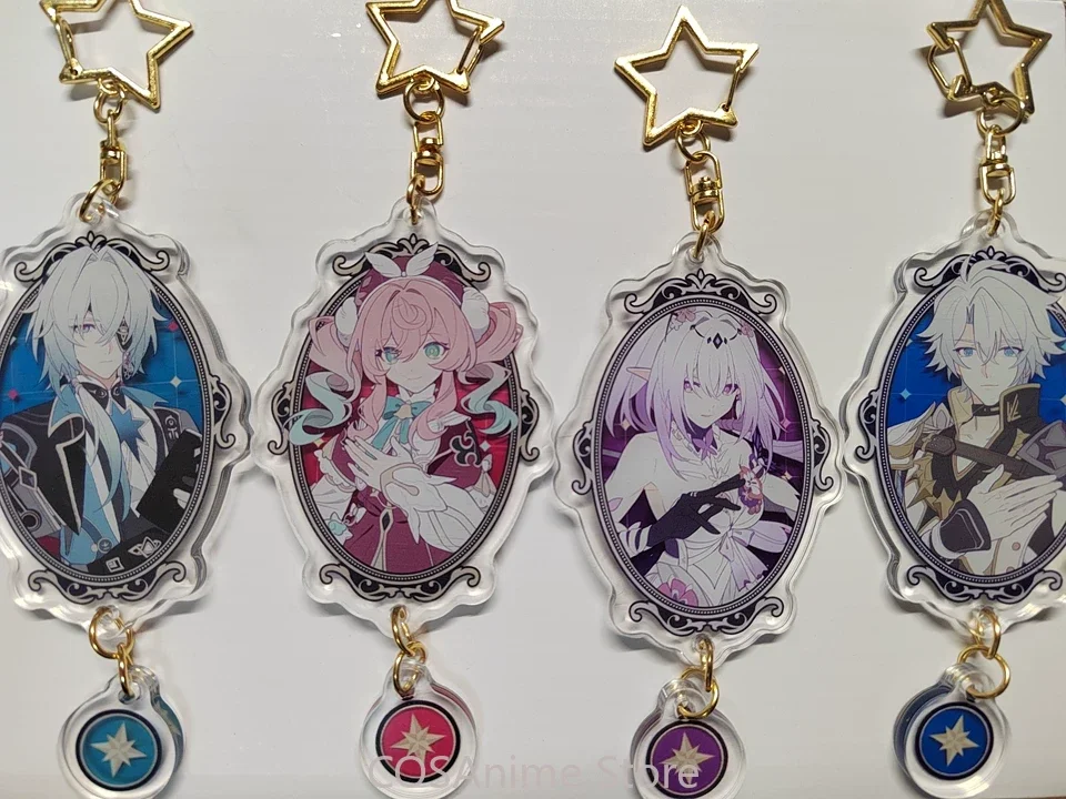 Game AMPHOREUS Honkai：Star Rail Phainon Anaxa Castorice Figure Badge Acrylic Keychain Instant Imaging Card Color Paper Fans Gift
