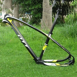 27.5 Carbon Mountain Bike Frame MTB Bicycle Frameset Yellow/Black 135mm Rear Axle