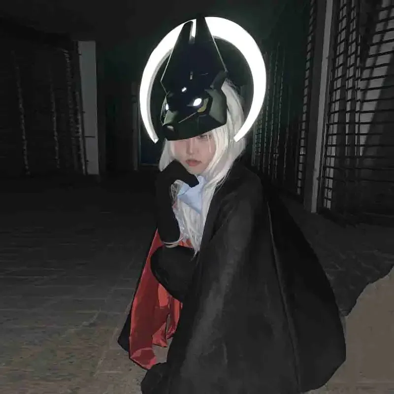 Aksesori Kostum COS Karnaval Halloween Topeng Anubis Helm Lampu LED Descendants of Light Cosplay Game Sky Children of Light