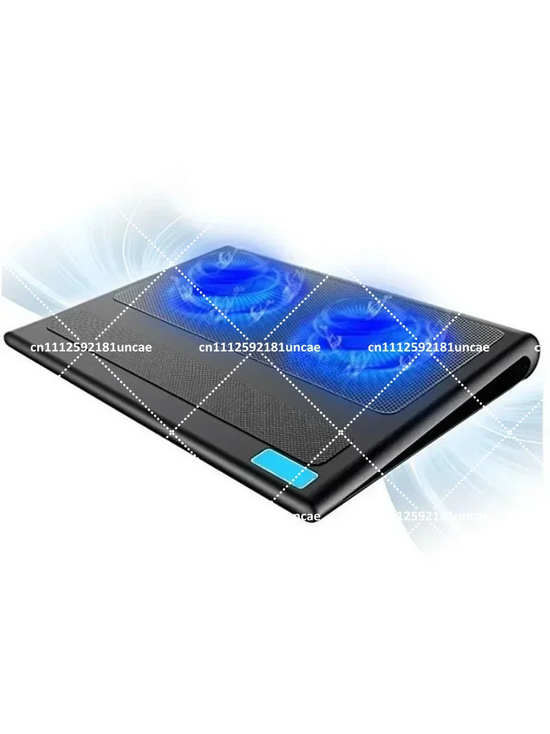 Gaming Laptop Cooler Base with Metal Mesh, Dual Fans, USB Interface, Air-Cooled Silent Cooling Stand