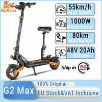 EU Stock KuKirin G2 Max Electric Scooter For Adult 1000W Motor 55KM/H Max Speed 55KM/H Max Speed 10 Inch Wilde Inflatable Tire