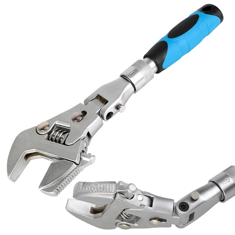 

ABEZ Adjustable Spanner Multifunctional Five-In-One 10-Inch Retractable Adjustable Wrench