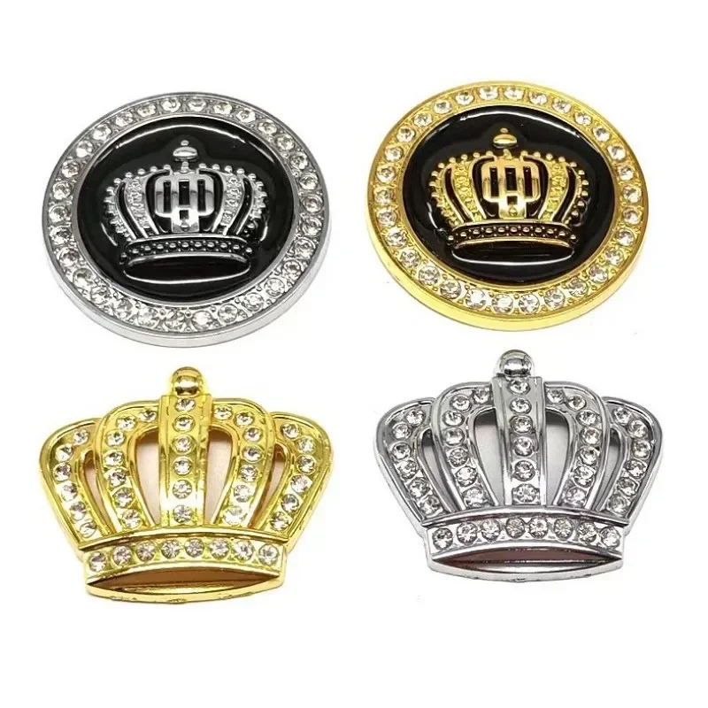 Hot Sale Fashion Metal Car Styling Decoration Stickers Crystal Crown Personality Car Body Sticker Accessories