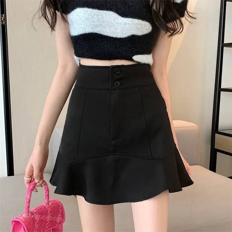 

Summer 2026 High Waist plus Size Women's f Skirt with Lace Fi Tail ort A-Line Bodycon Skirt Trendy Commute Korean Sle