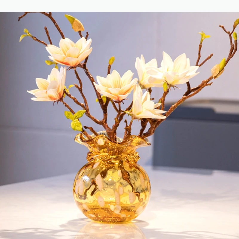 

Glass Vase Artistic Flower Vessels Ornament Hydroponic Vases Decorative Vase Flower Arrangement Dried Flower Vases