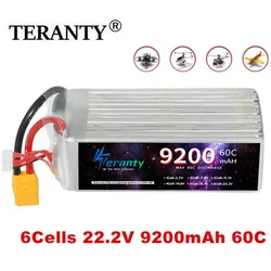 TERANTY 6S Lipo Battery 22.2V 60C 9200mAh Lipo Battery with EC5 XT90 Plug 6s Battery For RC Car Boat Truck Airplane UAV RACING