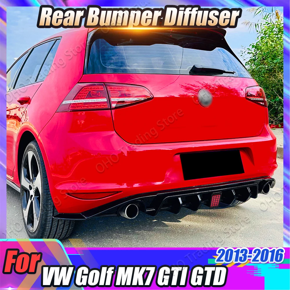 Tylny zderzak samochodowy Spoiler dyfuzora do VW golfa 7 MK7 Standard MK7 GTI GTD 2013-2017 Splitter Hatchback z zestawami karoserii LED