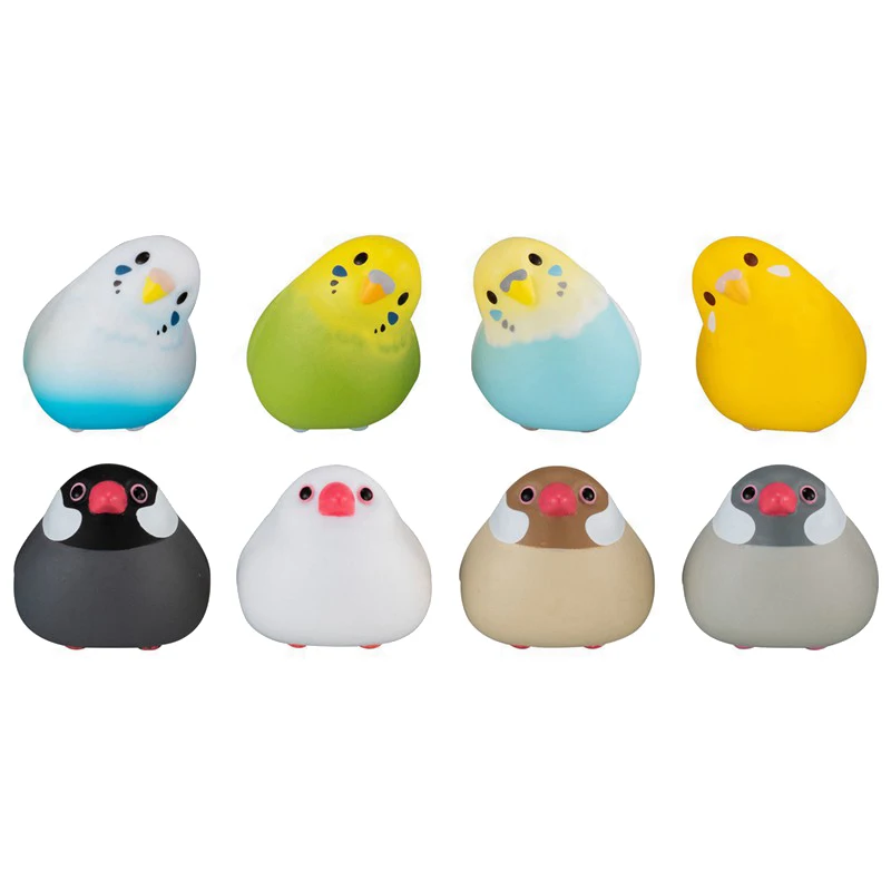 BANDAI Gashapon Capsule Toy Cute The Little Bird on The Data Line Sparrow Parrot Doll Model Toy Desktop Ornaments Kids Gifts