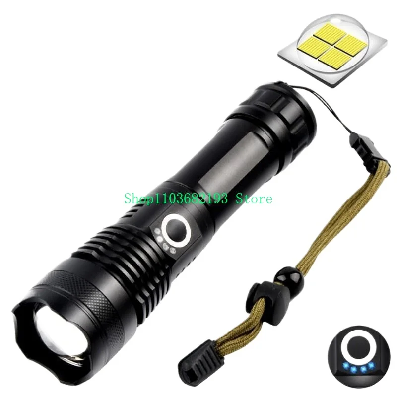 Power Torch Type-C Charging Outdoor Highlight Remote Lighting Power Display Telescopic Change