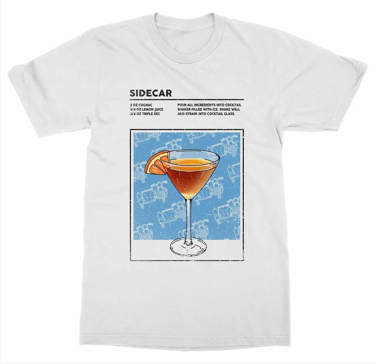 Sidecar T-Shirt Mixed Drink Cocktail Alcohol Bartender Booze Happy Hour Liquor 2019 Fashion Unisex Tee