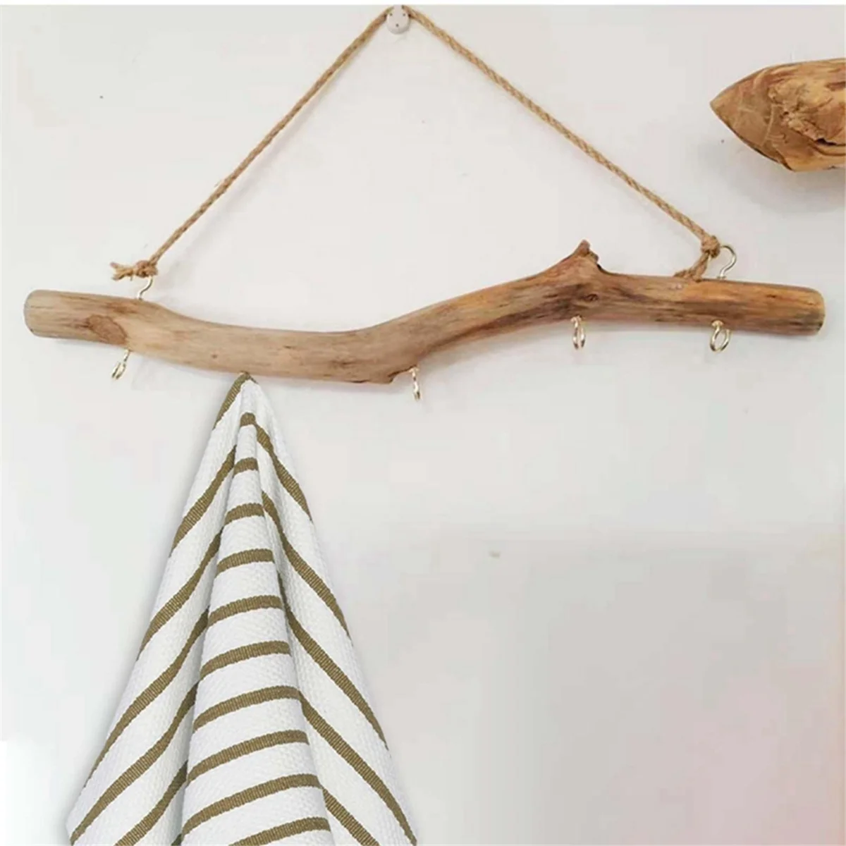 Wooden Hook Driftwood Hook Vintage Decor Supplies Easy to Use Branch Hanger Holder for Entryway Small Item Closet