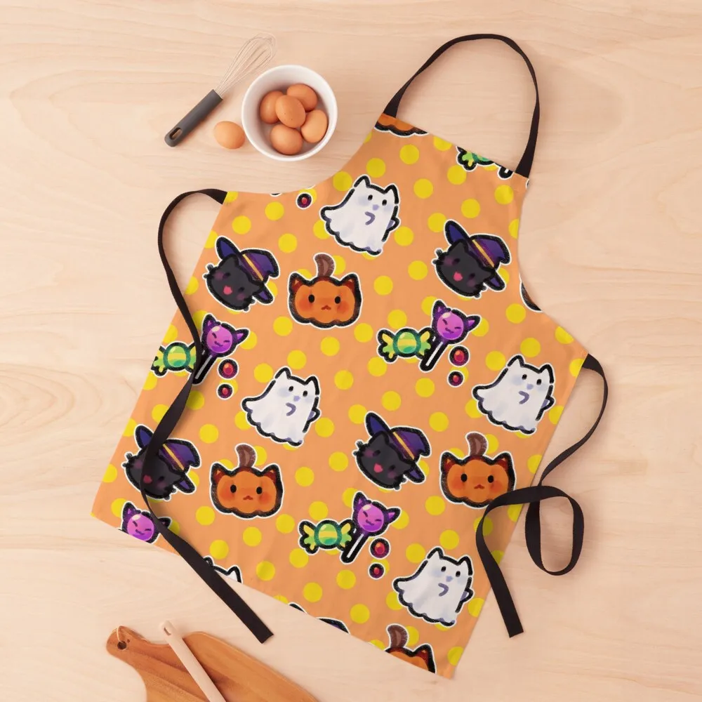 

Halloween Cats Apron Kitchen Chef For Men Apron