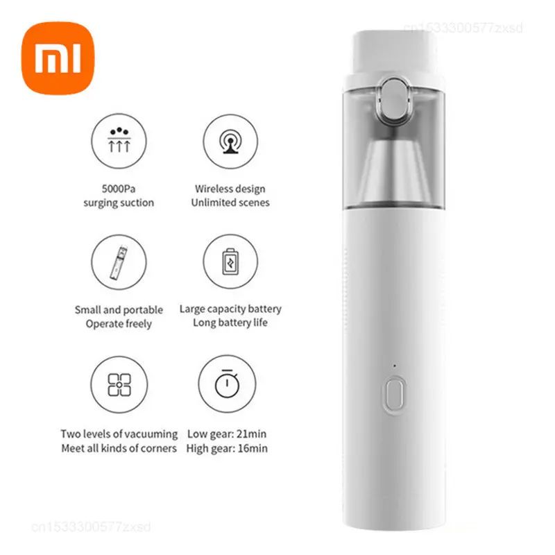 Xiaomi Lydsto Wireless Handheld Vacuum Cleaner Strong Suction 5000 Pa Car Accessorie Brush Head Mini Vacuum Cleaner for Home Car