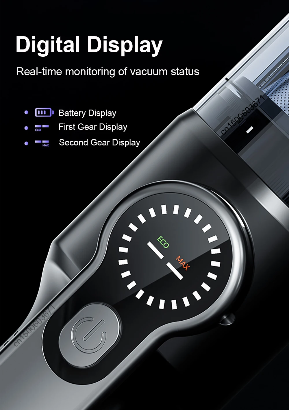 Auto-Staubsauger, kabelloser tragbarer Staubsauger, 17000PA, starke Saugkraft, USB wiederaufladbar, Handstaubsauger für das Auto, Gebläse – Detail 9