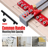 New Cabinet Hardware Jig Kit Woodworking Drawer Door Handle Jig Adjustable Drill Guide Mounting Tool for Knobs Handles Pulls