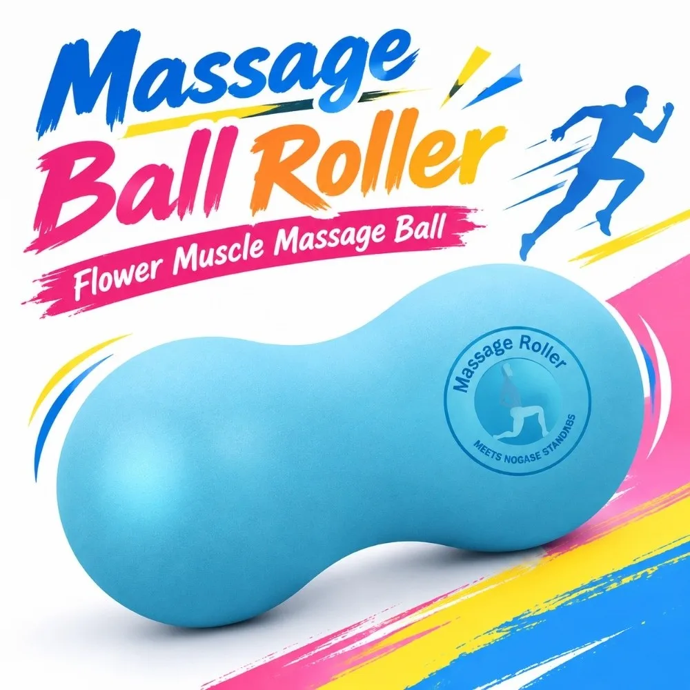 Silicone Peanut Massage Ball Myofascial Release Tool Deep Tissue Massage Double Lacrosse Ball High Density Muscle Relaxer