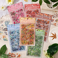 6pcs/pack Transparent PET Stickers Scrapbooking Materials DIY Junk Journal Collage Tree branches and leaves Decor Stickers
