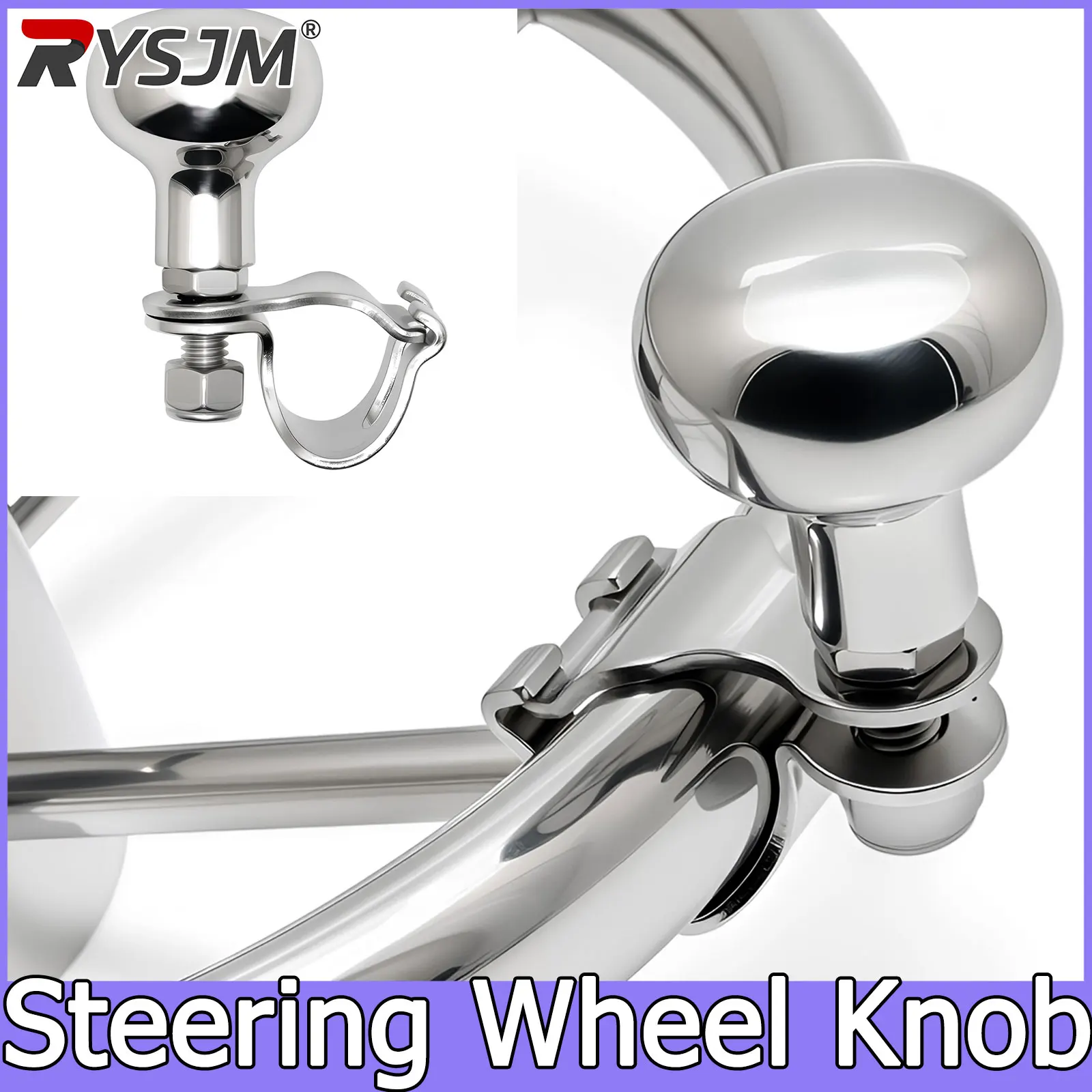 

1 шт. ручка-шарик для рулевого колеса из нержавеющей стали 316, вспомогательный усилитель руля, аксессуар для лодки