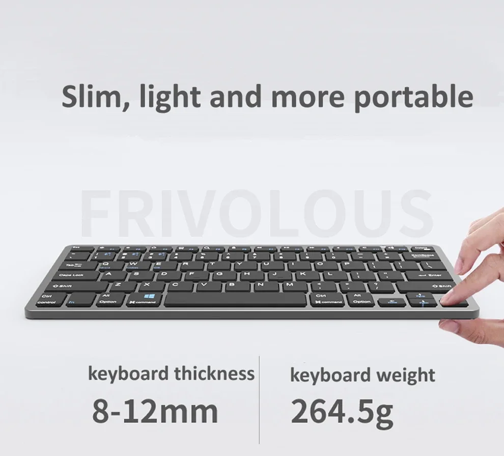 Hebrew/Russia/Korea Bluetooth Keyboard   MacBook Phone Tablet Smart TV Rechargeable Wireless Keyboard