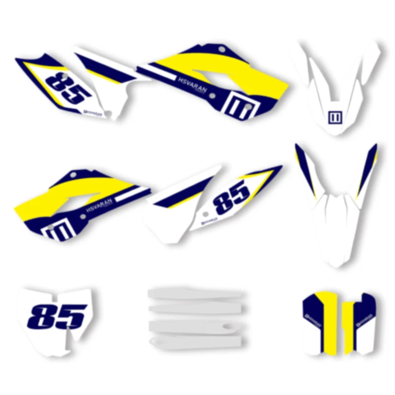 

Powerzone Motorcycle Adhesive Decals Stickers Kits for Husqvarna TC85 TC 85 2014 2015 2016 2017 Custom Graphics
