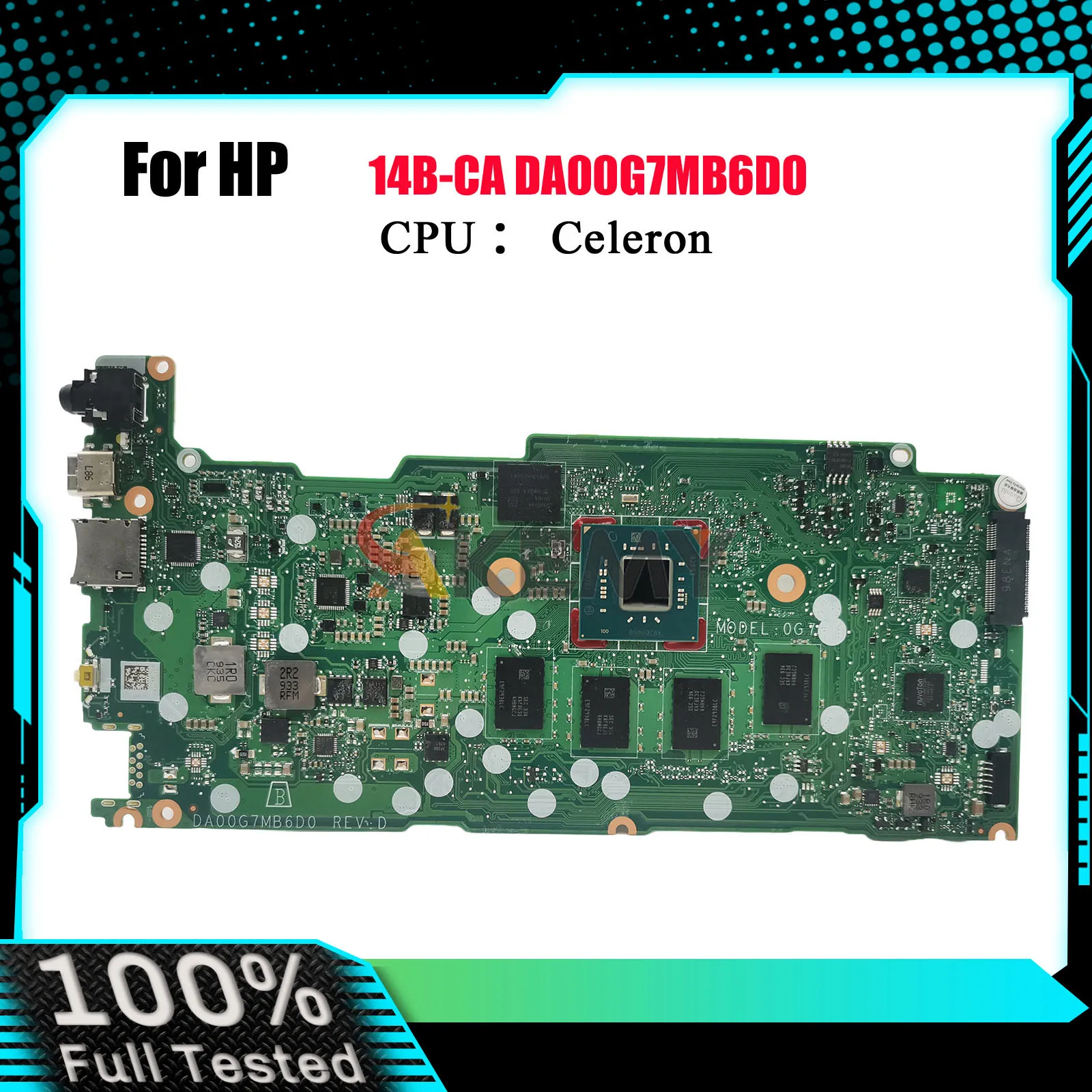 

DA00G7MB6D0 Материнская плата для ноутбука HP 14B-CA 12B-CA с процессором N4000 N4020 N5000, ОЗУ L85673-001, 100% полностью протестирована