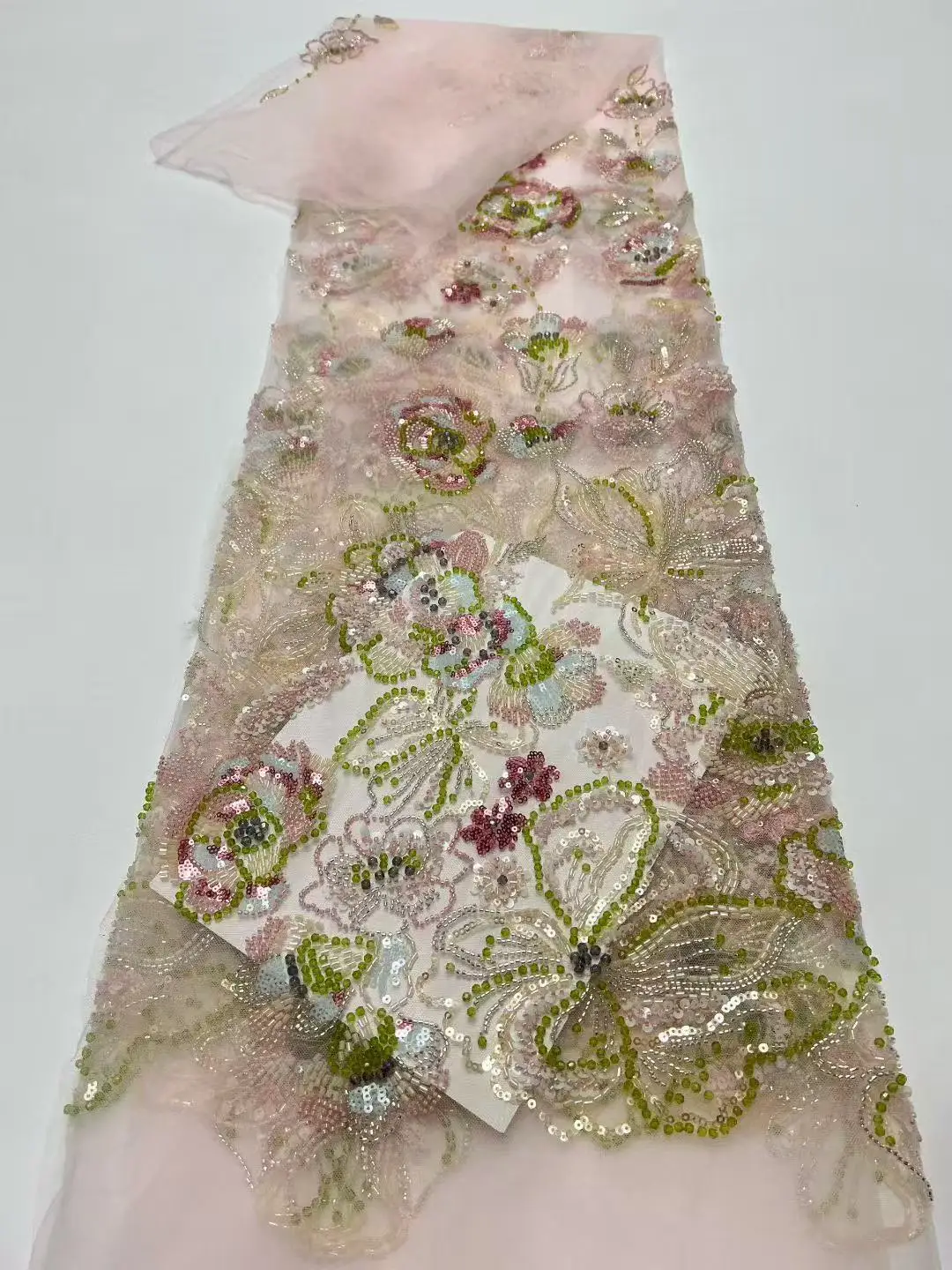 

Высококачественное французское кружево с бисером и пайетками, роскошное, тяжелое, для свадебных платьев в нигерийском стиле