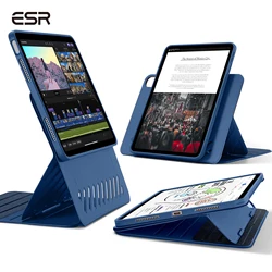 ESR 아이패드 프로 11 인치 2024 케이스, 아이패드 프로 12.9 2022/2021 탈착식 마그네틱 커버, 프로 13 세로/가로 조절 가능