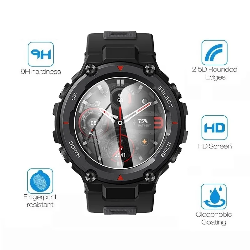 Tempered Glass for Amazfit T Rex 2 Pro Screen Protector for Amazfit Trex T Rex Pro 2 Glass Watch Protector Film Protection