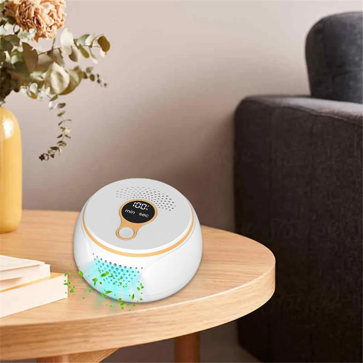 연기 냄새를 위한 FZFZ 냄새 제거 기계, 미니 원형 공기 청정기, 무선 휴대용 냄새 공기 제거기 청정기