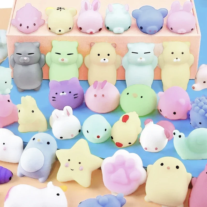 20Pcs Mini Cute Cartoon Animal Stress Relief Toys For Boys Girls Birthday Party Favor Piñata Filler Carnival Kids Party Supplies image 2