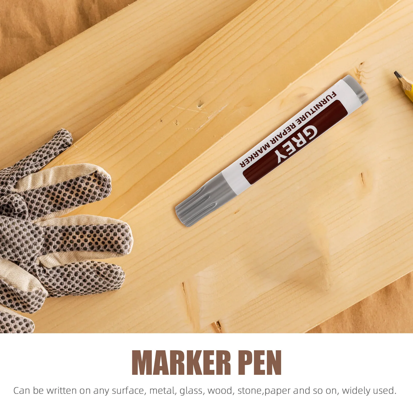 

8pcs Furniture Repair Pen Bright White Fast-Drying Strong Coverage For Wood Floor Scratch Repair Marker Touch-Up Paint Pens Home