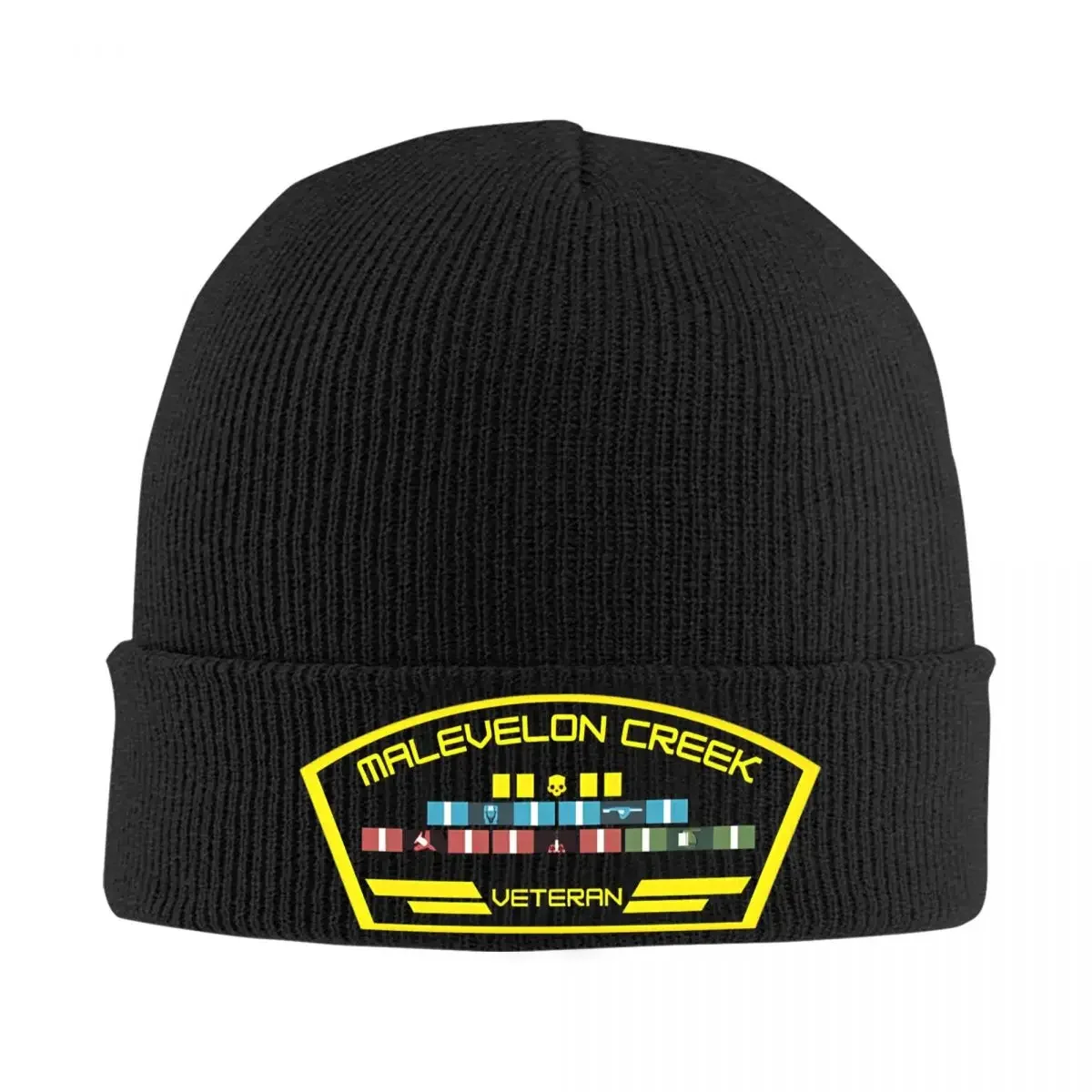 Malevelon Creek Veteran Helldivers Knitted Hat Beanie Winter Hat Warm Game Starship Troopers Gaming Caps for Men Women Gift