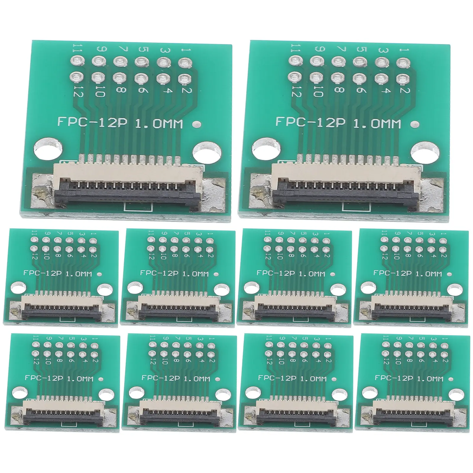 

10 шт. FPC-коннекторы, плоский кабель-адаптер 12-контактный, прочный, с ПВХ-изоляцией и оловянными контактами, для цифрового оборудования, камер, ноутбуков, ЖК-дисплеев