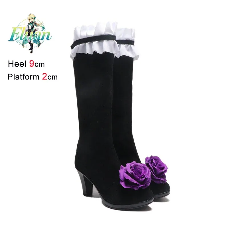 

Tapered Heel Knee Length Boots Anime Cosplay Shoes High Heel Large Size Christmas Halloween Themed Events Costume Accessory Prop